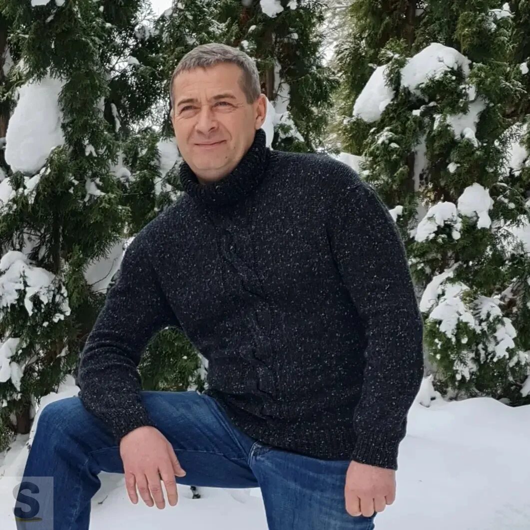 Мужской свитер из кашемирового твида,сто процентов Он.